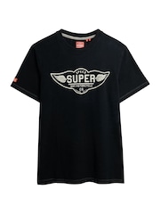 Superdry Black Auto Logo Relaxed T-Shirt - Image 5 of 6