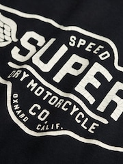 Superdry Black Auto Logo Relaxed T-Shirt - Image 6 of 6