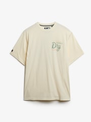 Superdry Cream Tap Room Oversized T-Shirt - Image 6 of 7