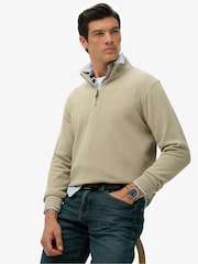 Superdry Green Ribbed Half Zip Jumper - Image 4 of 6