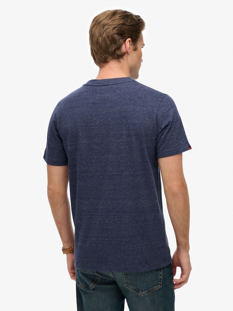 Superdry Blue Industrial Relaxed T-Shirt - Image 2 of 7 Superdry Blue Industrial Relaxed T-Shirt - Image 2 of 7