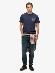 Superdry Blue Industrial Relaxed T-Shirt - Image 3 of 7
