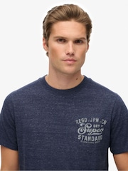 Superdry Blue Industrial Relaxed T-Shirt - Image 5 of 7