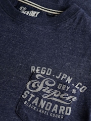 Superdry Blue Industrial Relaxed T-Shirt - Image 7 of 7