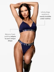 Victoria's Secret Lemonade Yellow Lightly Lined Non Wired Cotton Exploded Logo Bra - Image 4 of 4