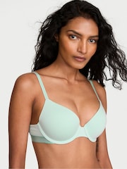 Victoria's Secret Yacht Blue Full Cup Push Up Cotton Logo Bra - Image 1 of 2