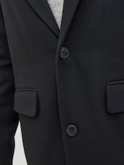 JACK & JONES Black Single Breasted Long Coat - Image 7 of 7