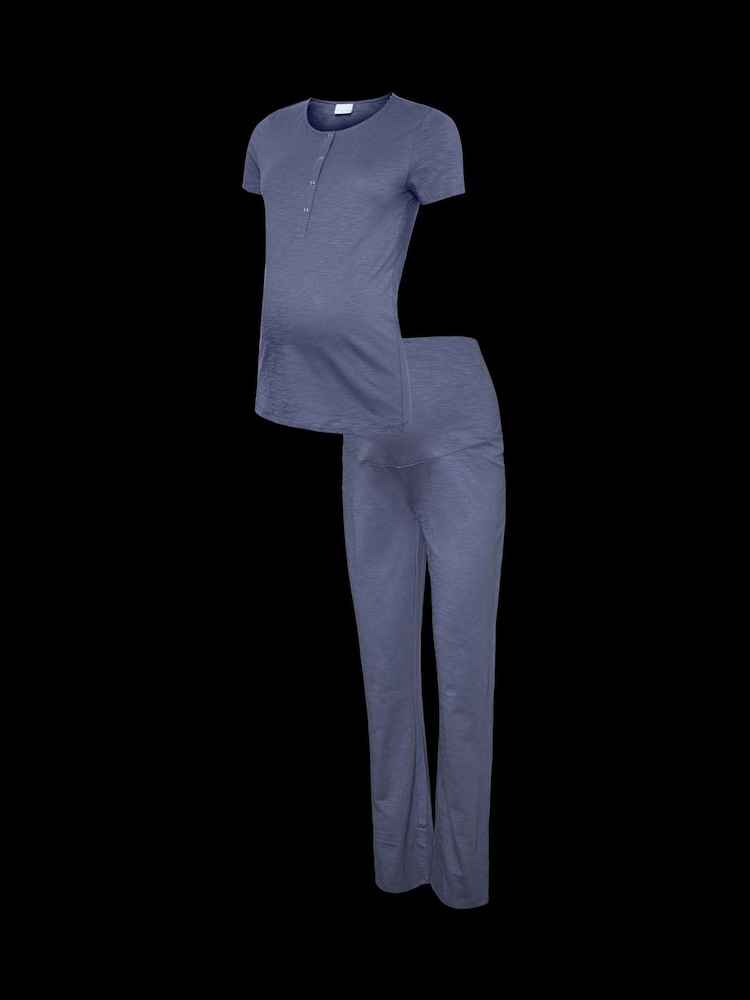 Mamalicious Blue Nursing Jersey Pyjamas - Image 6 of 6 Mamalicious Blue Nursing Jersey Pyjamas - Image 6 of 6
