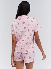 Boux Avenue Light Pink Deer Print Shortie Pyjamas In A Bag - Image 3 of 7