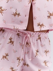Boux Avenue Light Pink Deer Print Shortie Pyjamas In A Bag - Image 6 of 7