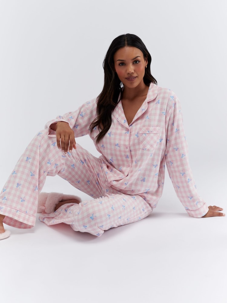 Boux Avenue Stripe Xmas Pyjamas in a Bag - Image 1 of 10 Boux Avenue Stripe Xmas Pyjamas in a Bag - Image 1 of 10