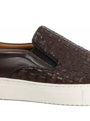 Dune London Brown Tayo Woven Slip On Trainers - Image 6 of 6