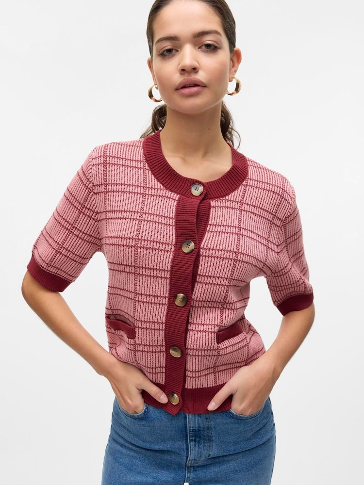 VERO MODA Knitted Short Sleeve Cardigan - Imagem 1 de 5
