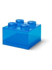 Lego Translucent Blue 4 Brick TBLU Storage - Image 1 of 4