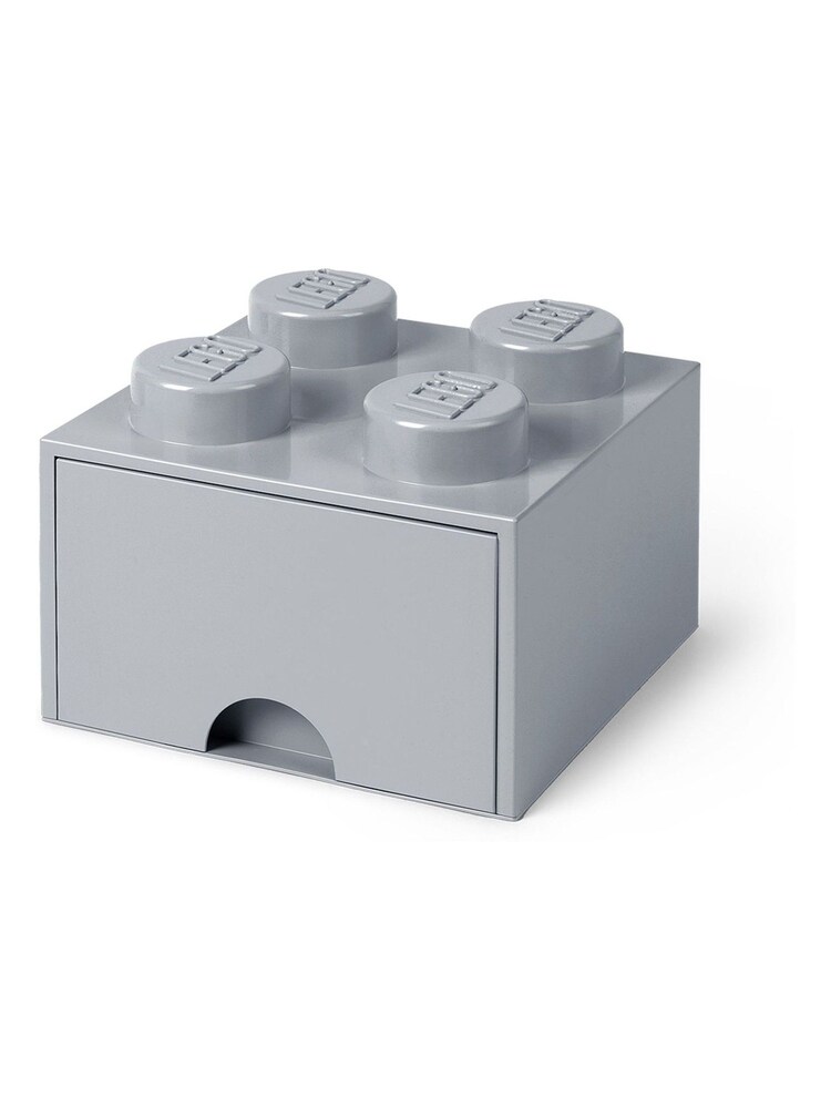 Lego Stone Grey Drawer 4 Brick - Image 1 of 4
