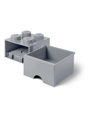 Lego Stone Grey Drawer 4 Brick - Image 3 of 4
