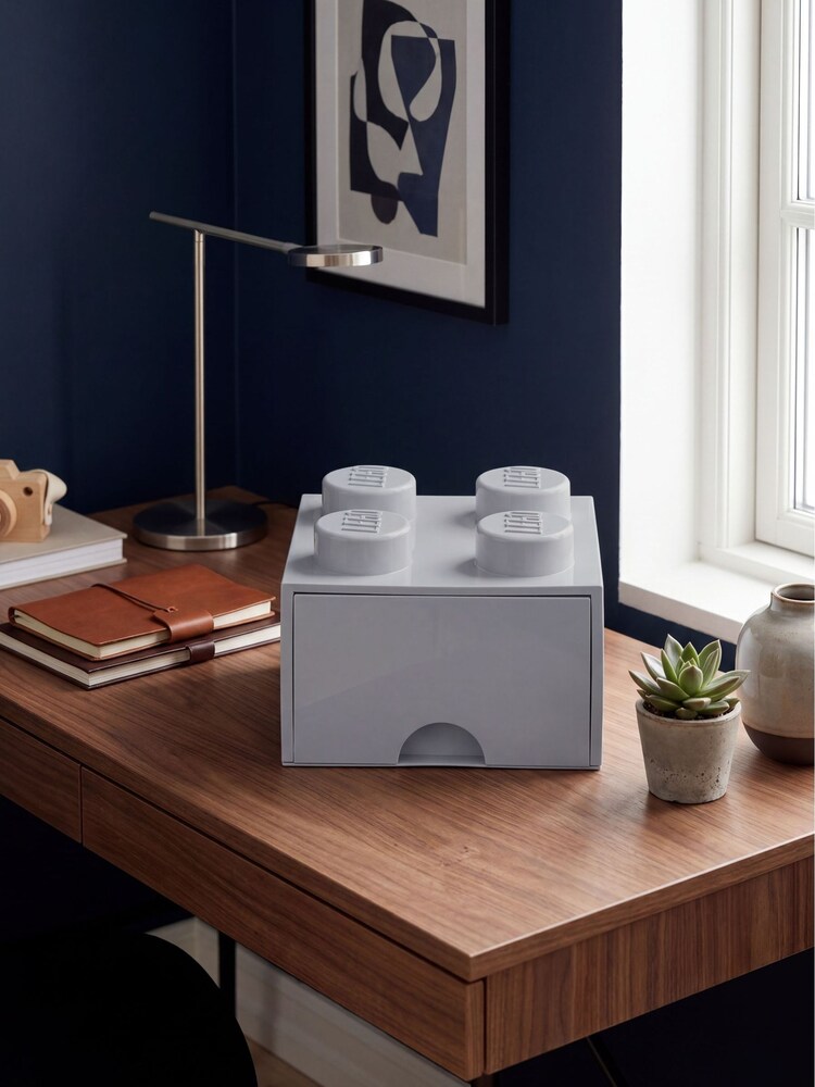 Lego Stone Grey Drawer 4 Brick - Image 4 of 4