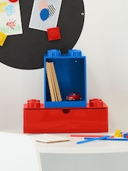 Lego Bright Blue 4 Brick Shelf - Image 4 of 4