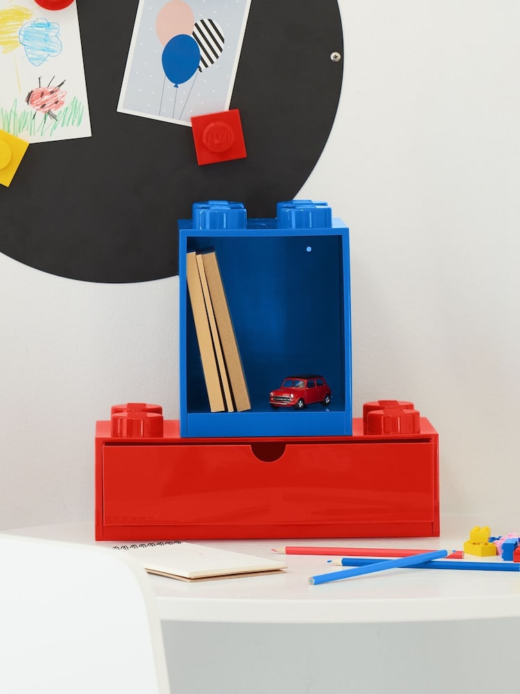 Lego Bright Blue 4 Brick Shelf - Image 4 of 4