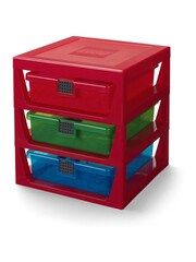 LEGO Bright Red 3 Drawer Rack - Image 1 of 5