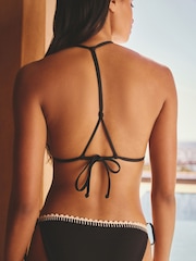 AIYLA Black/White Premium Crochet Bikini Top - Image 3 of 4
