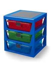 LEGO Bright Blue 3 Drawer Rack - Image 1 of 4