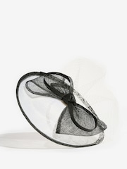 Lipsy Black and White Bow Disk Fascinator Headband - Image 4 of 5