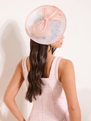 Lipsy Pink and Cream Bow Disk Fascinator Headband - Image 2 of 5