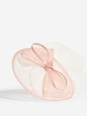 Lipsy Pink and Cream Bow Disk Fascinator Headband - Image 4 of 5