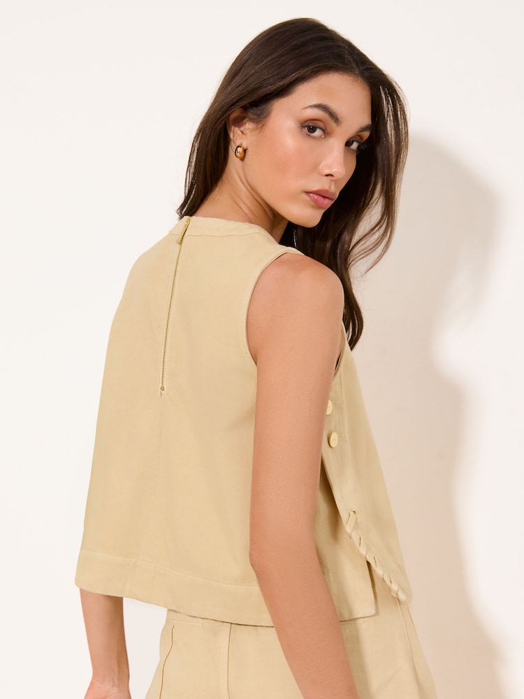 Lipsy Yellow Denim Shell Top - Image 5 of 5