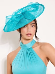 Lipsy Turquoise Blue Oversized Loop Disk Fascinator Headband - Image 1 of 5