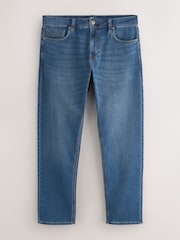 Blue Denim Slim Fit Motionflex Jeans With Linen - Image 8 of 12