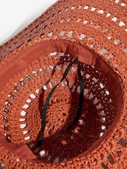 Orange - Friends Like These Openwork Floppy Beach Hat - Bild 8 von 8