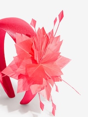 Friends Like These Pink 3D Floral Padded Fascinator Headband - Image 4 of 5