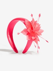 Friends Like These Pink 3D Floral Padded Fascinator Headband - Image 5 of 5