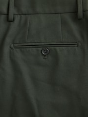 Olive Green Slim Fit Textured Suit Trousers - Image 5 of 5