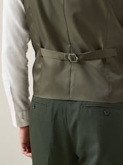Vert olive - Gilet de costume texturé - Image 5 de 9