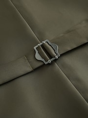 Vert olive - Gilet de costume texturé - Image 8 de 9