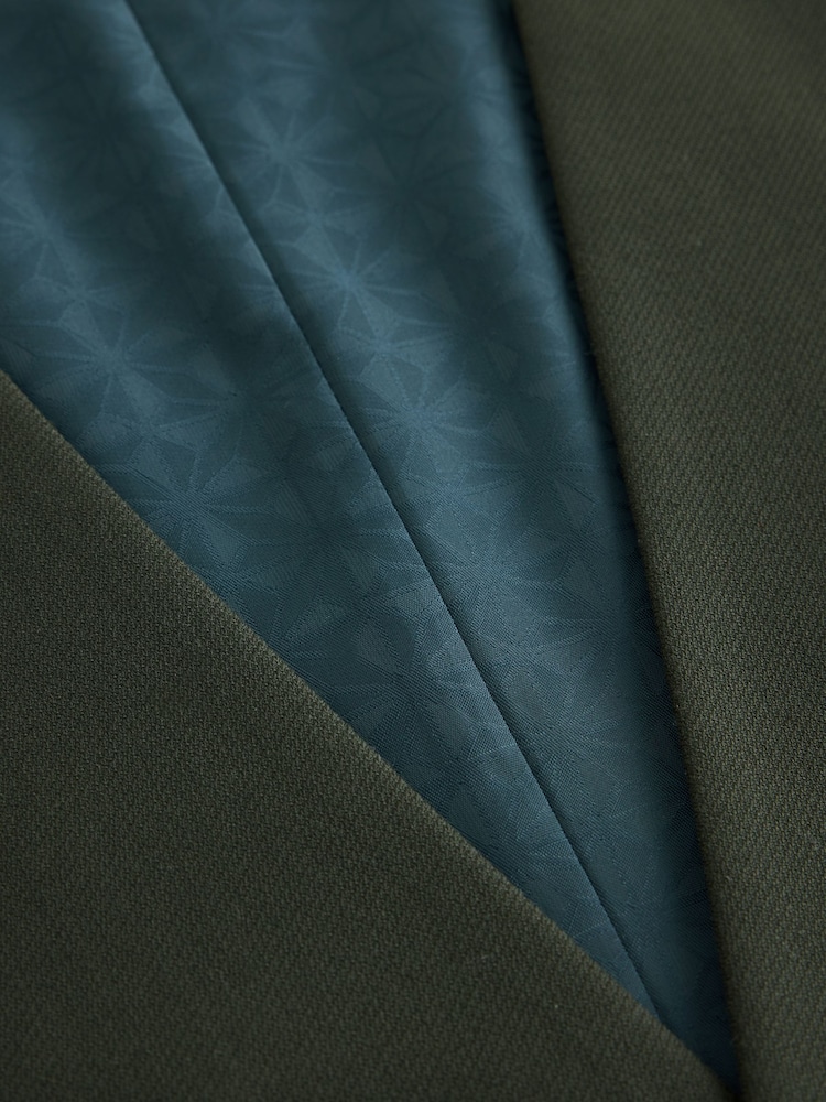 Vert olive - Gilet de costume texturé - Image 9 de 9