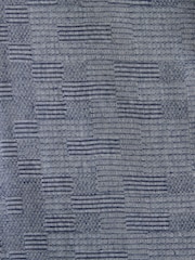 Blue Relaxed Fit Check Cotton Rich Texture Suit Jacket - Image 6 of 10