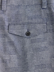 Blue Relaxed Fit Check Cotton Rich Texture Suit Trousers - Image 9 of 9