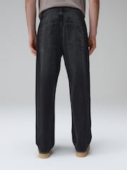 Black Baggy Fit Authentic Jeans - Image 4 of 6