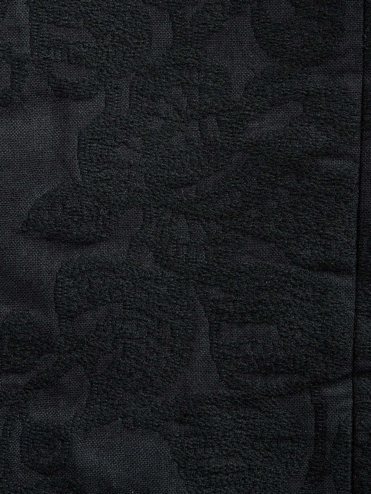 Negru - Relaxed Fit Tapestry Pattern Texture Cotton Rich Suit Jacket - Imaginea 2 din 5 Negru - Relaxed Fit Tapestry Pattern Texture Cotton Rich Suit Jacket - Imaginea 2 din 5
