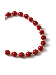 Aela Red Beaded Statement Collar Necklace - Image 3 of 3