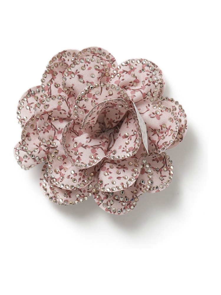 Aela Sparkly Flower Hair Clip Brooch - Image 1 of 3