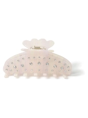 Aela Cream Resin Rhinestone Hair Claw - Imagen 2 de 3