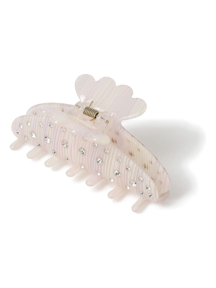 Aela Cream Resin Rhinestone Hair Claw - Imagen 3 de 3 Aela Cream Resin Rhinestone Hair Claw - Imagen 3 de 3