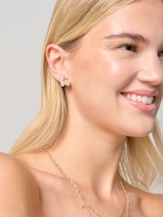 Aela Gold Tone Rhinestone Cherry Stud Earrings - Image 1 of 3