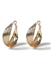 Aela Twist Hoop Gold Tone Earrings - Image 1 of 3