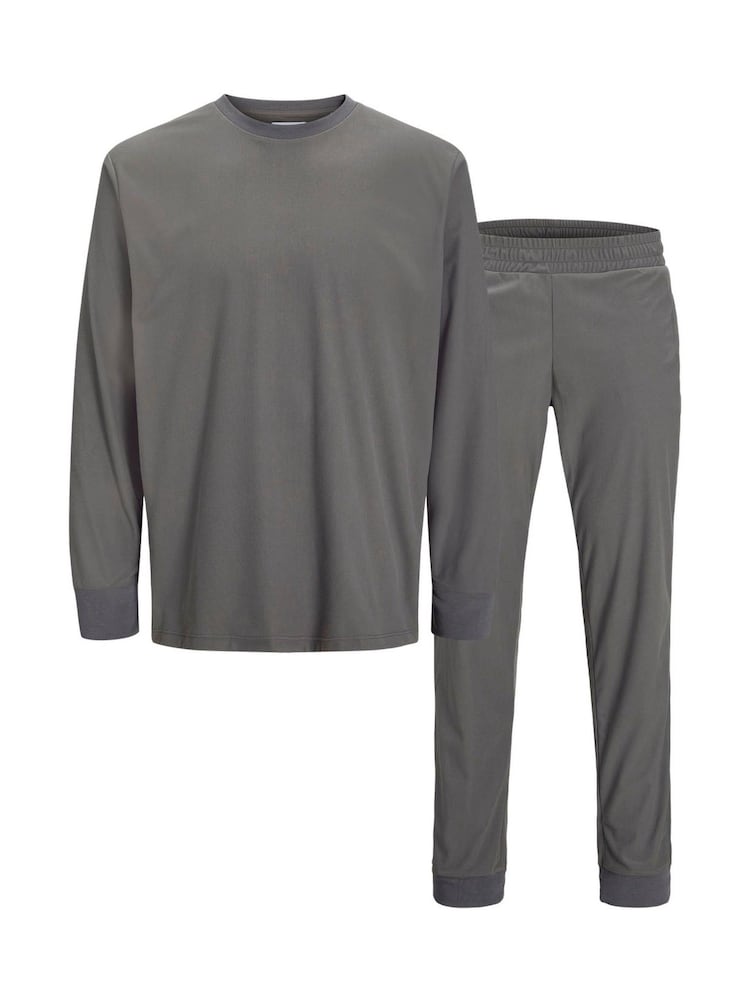 JACK & JONES Grey Long Sleeve Lounge Set - Image 1 of 4 JACK & JONES Grey Long Sleeve Lounge Set - Image 1 of 4